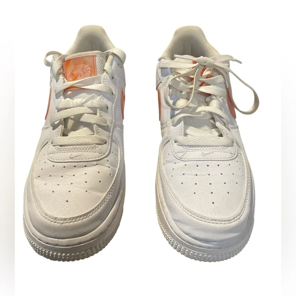 Nike Air Force 1’s White/Safety Orange